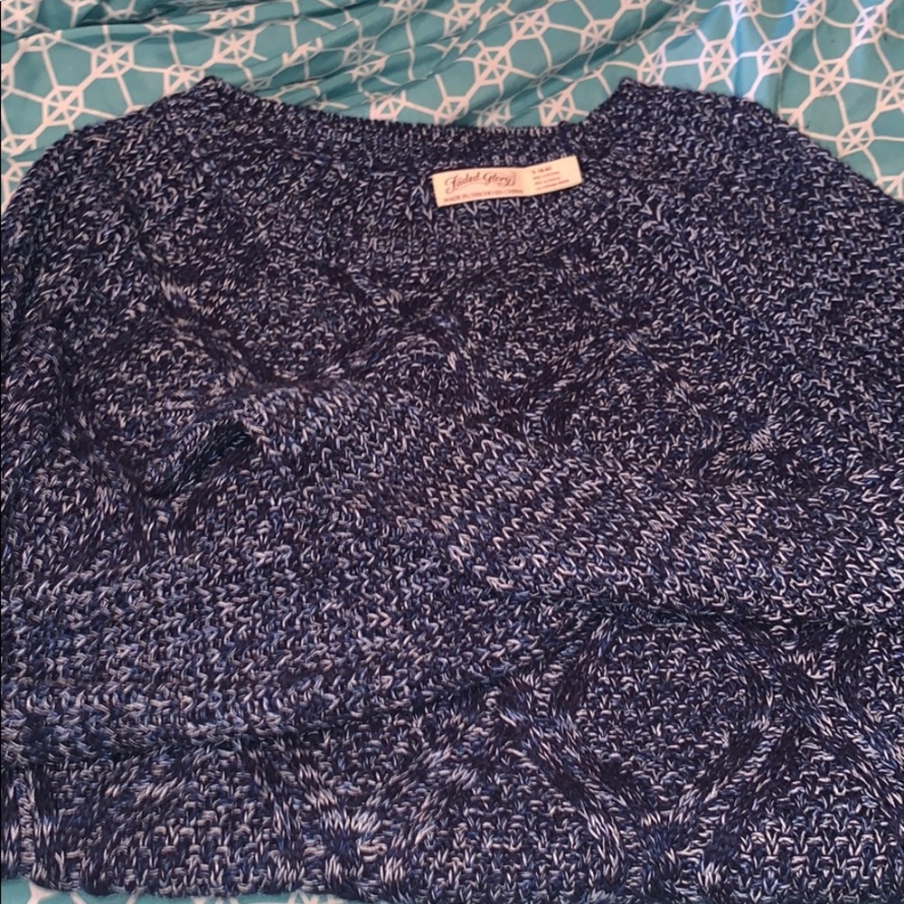 Faded glory long sleeve blue sweater